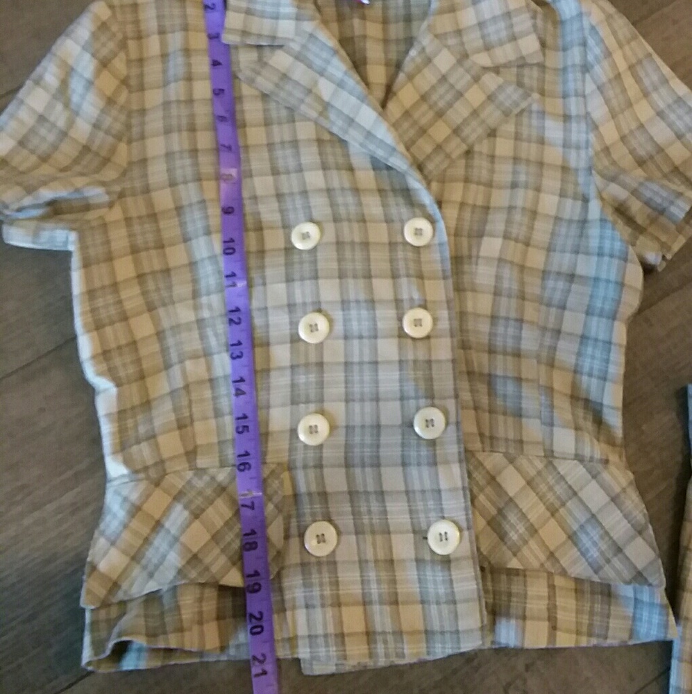 Vintage matching plaid set - Picture 4 of 7